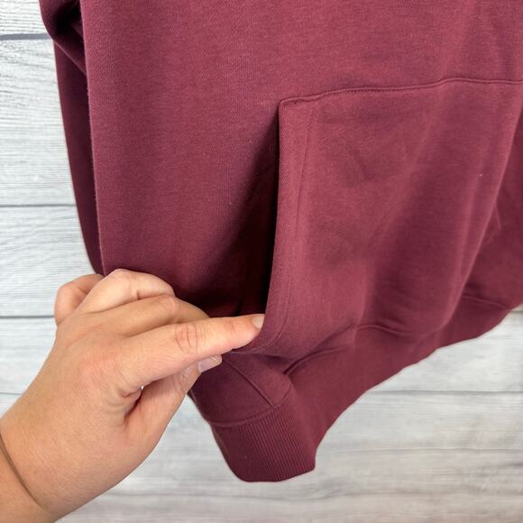 Reebok Unisex Maroon Hip Hop Graphic Pullover Hoodie Size Large - Picture 3 of 9